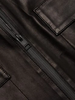 Frame Bonded Leather Zip-Up Shirt For Men -Frame Sales Store unnamed file 624