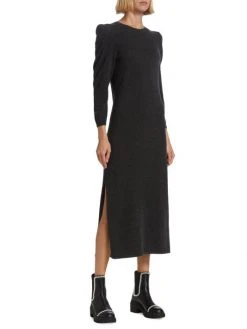 Frame Cashmere Shirred-Sleeve Sweaterdress -Frame Sales Store unnamed file 655