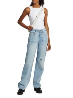Frame Le Jane High-Rise Distressed Wide-Leg Jeans 10 Frame Le Jane High-Rise Distressed Wide-Leg Jeans -Frame Sales Store unnamed file 710