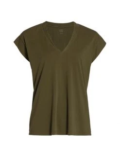 Frame Le Mid Rise V-Neck Tee Noir -Frame Sales Store unnamed file 730