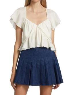 Frame Shirred Flounce Top -Frame Sales Store unnamed file 783