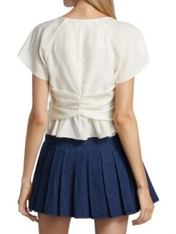 Frame Shirred Flounce Top -Frame Sales Store unnamed file 785