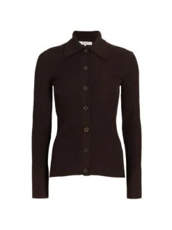 Frame Slim Rib-Knit Cardigan Americano -Frame Sales Store unnamed file 79