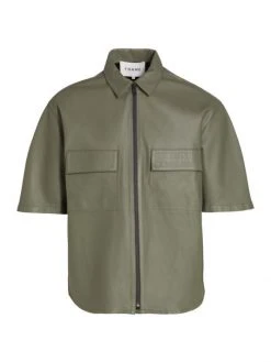 Frame Zip-Up Leather Shirt For Men Brick 9 Frame Zip-Up Leather Shirt For Men Brick -Frame Sales Store unnamed file 808