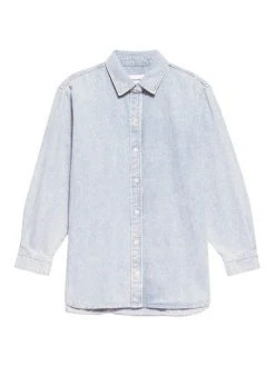 Frame The Beach Denim Button-Up Shirt