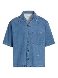 Frame Silk Short-Sleeve Denim Shirt For Men