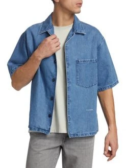 Frame Silk Short-Sleeve Denim Shirt For Men -Frame Sales Store unnamed file 888