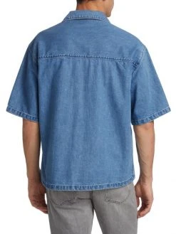 Frame Silk Short-Sleeve Denim Shirt For Men -Frame Sales Store unnamed file 890