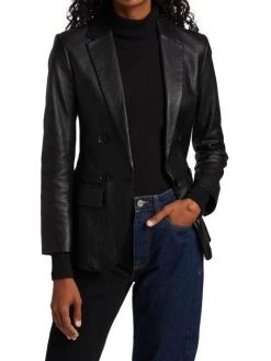 Frame 70s Leather Blazer -Frame Sales Store unnamed file 995